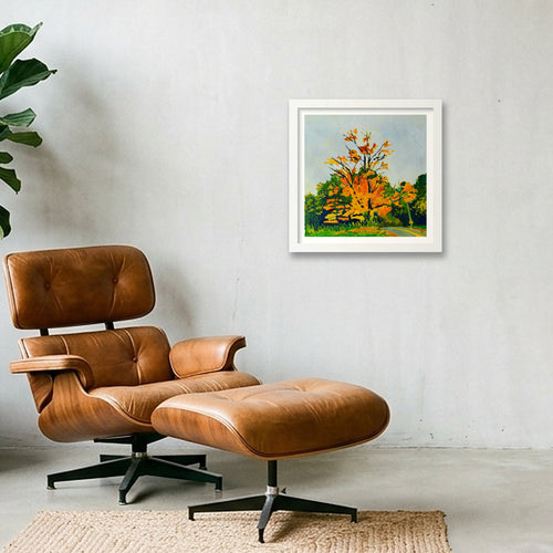 Mighty Maple — 30×30cm, 12×12" White Frame