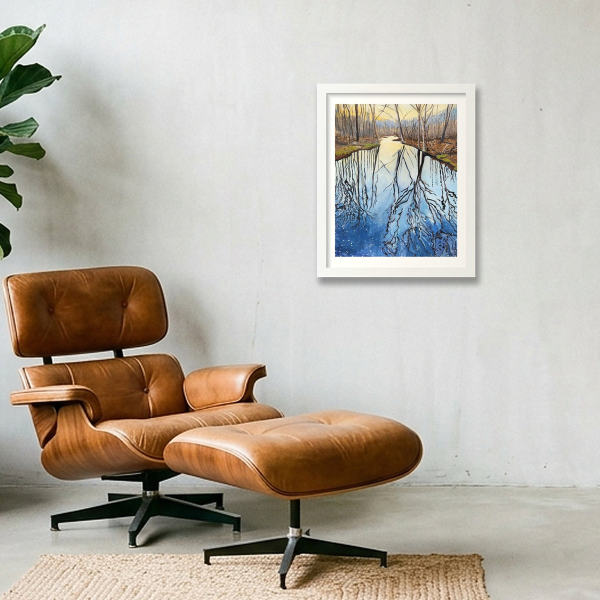 Tyler Mill, February — 28×35cm, 11×14" White Frame