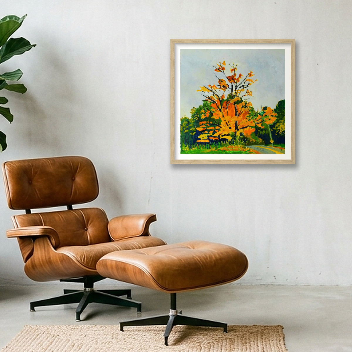 Mighty Maple — 40×40cm, 16×16" Oak Frame