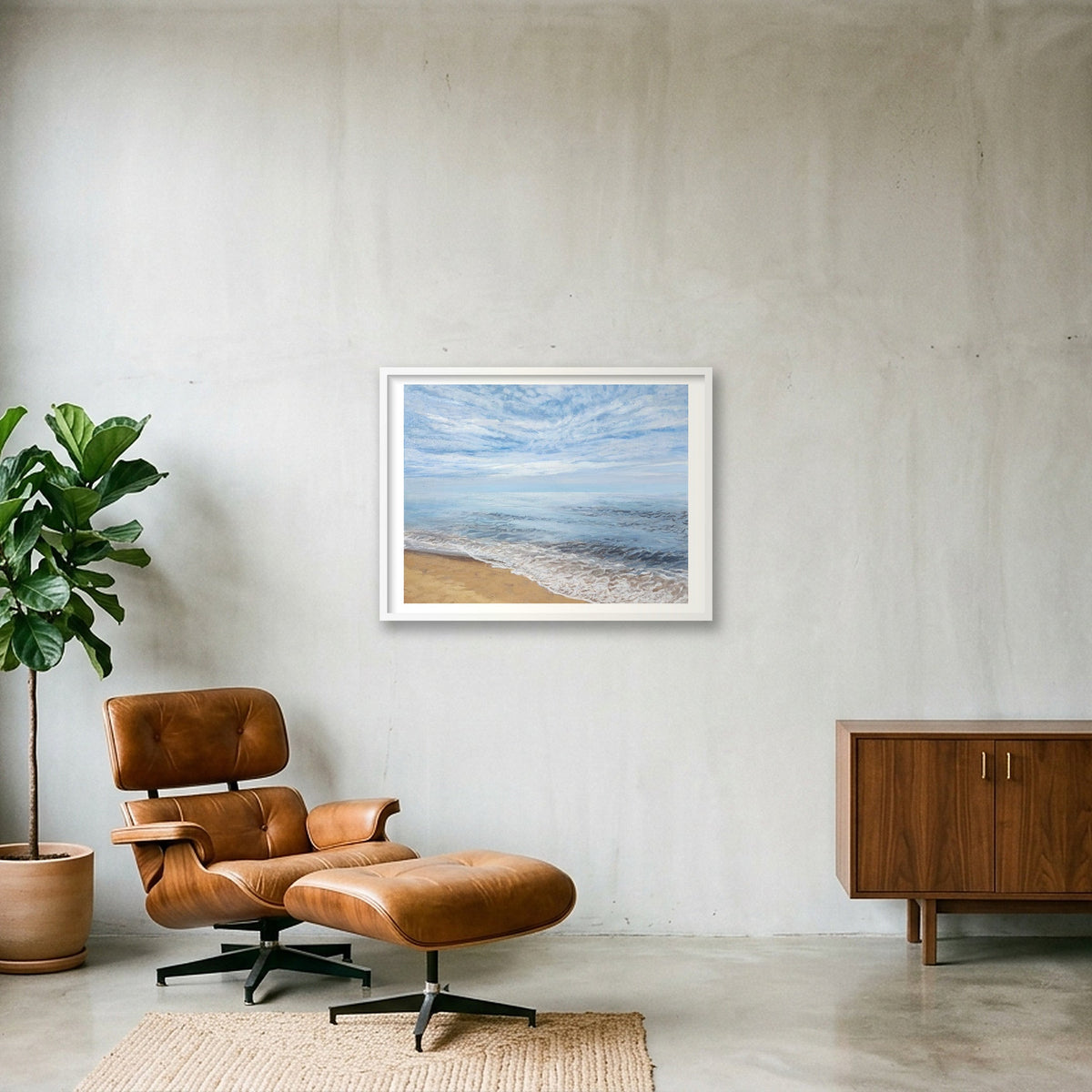 Cape Cod Shore  — 80×60cm, 31×24" White Frame