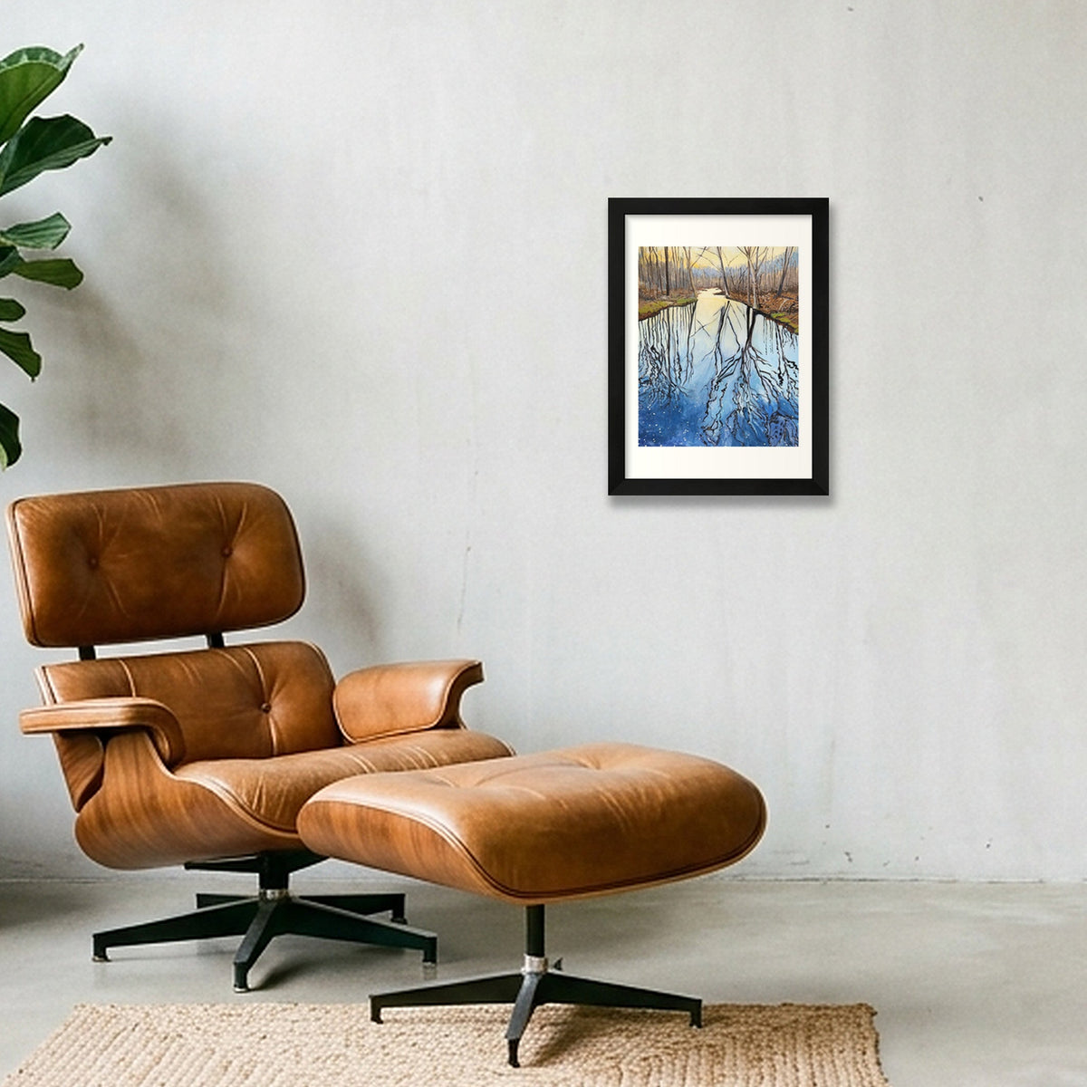 Tyler Mill, February — A4 (21×30cm, 8×12") Black Frame
