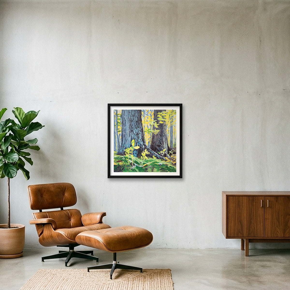 October Light  — 20×20" Black Frame