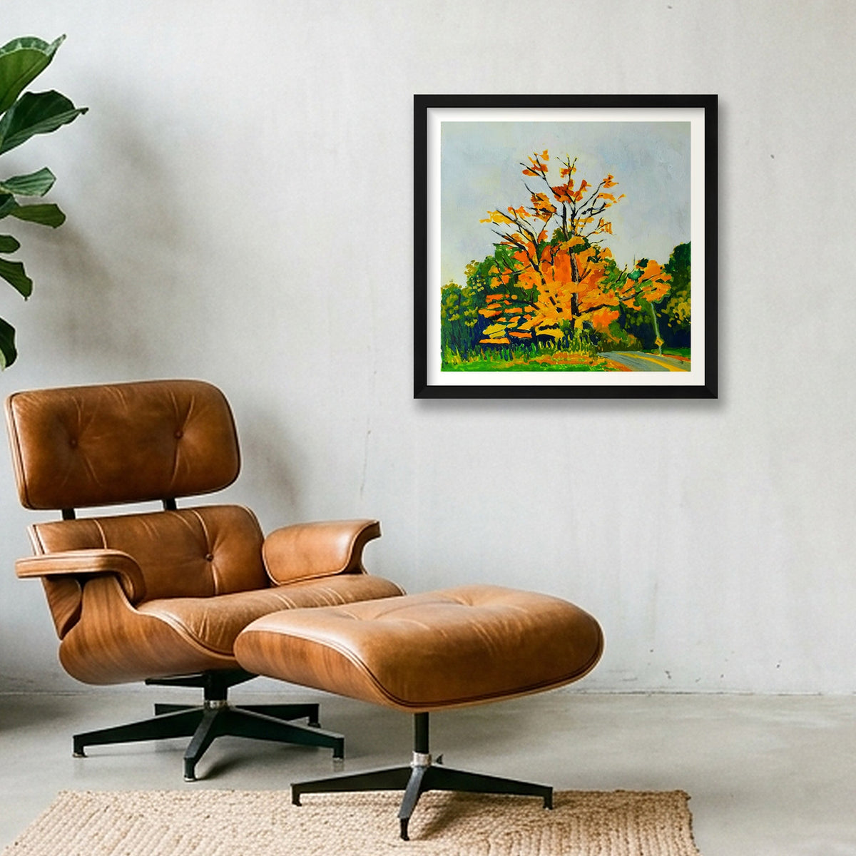 Mighty Maple — 40×40cm, 16×16" Black Frame