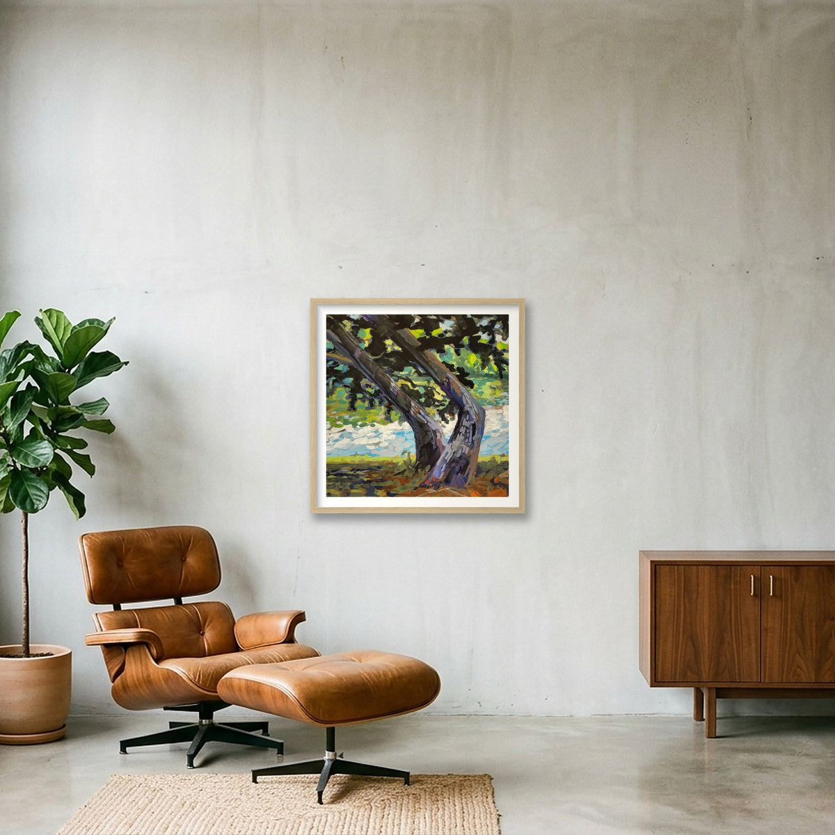 Pond's Edge — 50×50cm, 20×20" Oak Frame