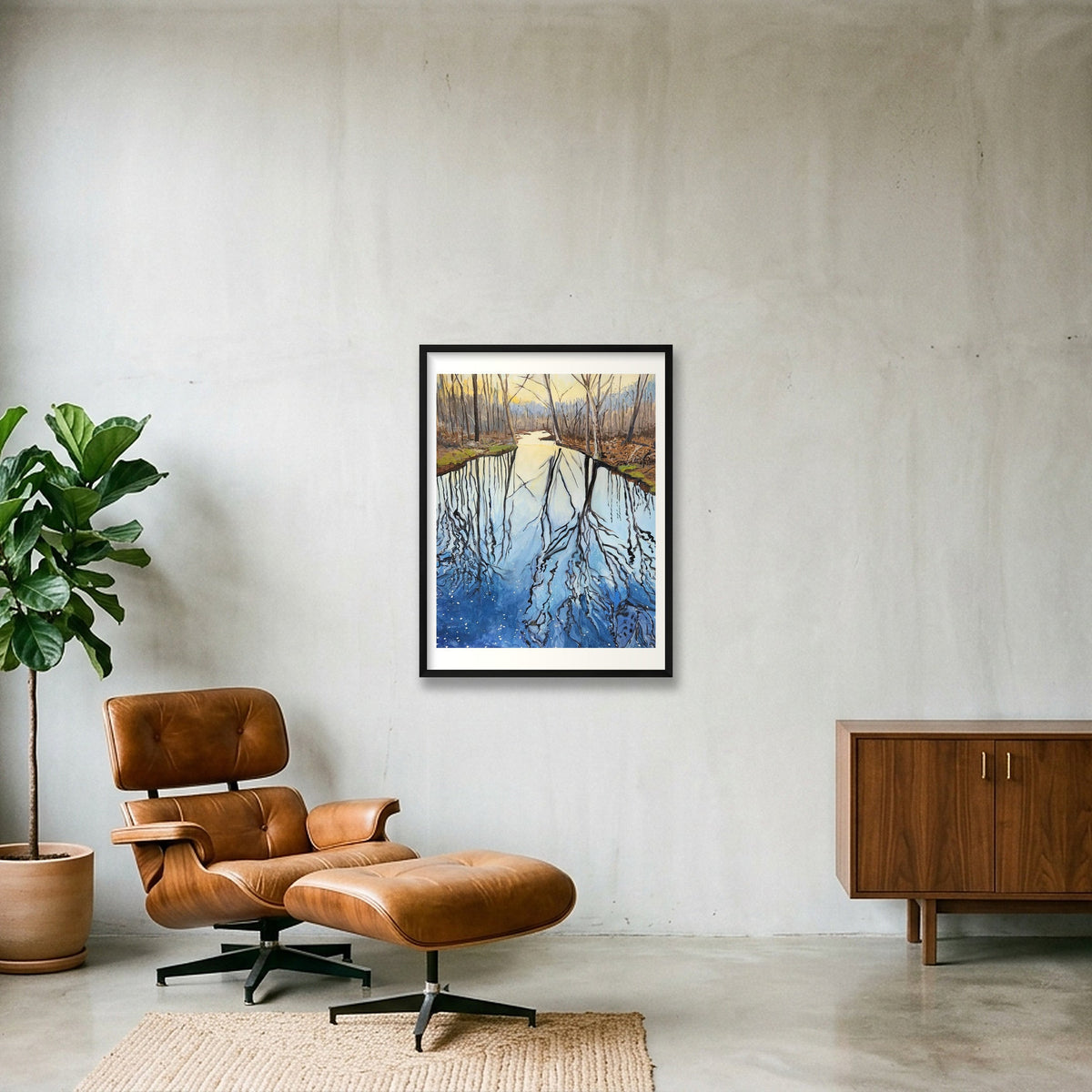 Tyler Mill, February — 60×80cm, 24×31" Black Frame