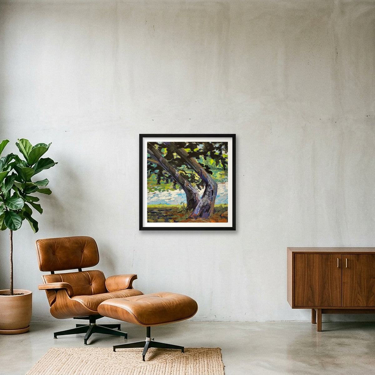 Pond's Edge — 50×50cm, 20×20" Black Frame